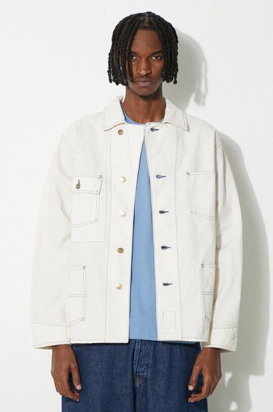 Ρούχα Μπουφάν Human Made Garment Dyed Coverall Jacket HM27JK013 μπεζ