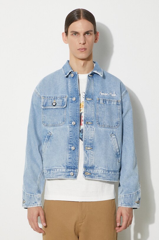 Одяг Джинсова куртка Human Made Denim Jacket HM27JK016 блакитний