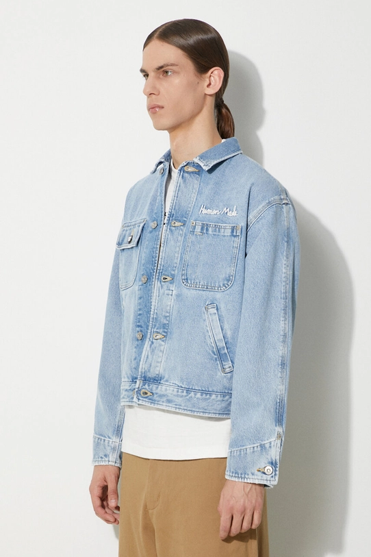 Τζιν μπουφάν Human Made Denim Jacket μπλε HM27JK016