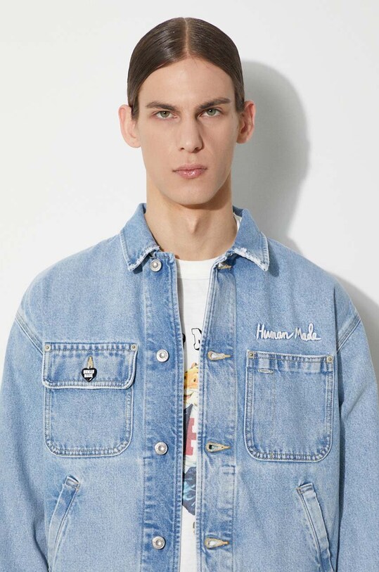 Джинсова куртка Human Made Denim Jacket HM27JK016 блакитний