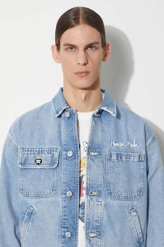 Τζιν μπουφάν Human Made Denim Jacket HM27JK016 μπλε