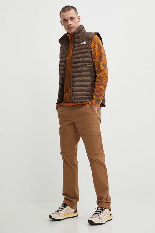 The North Face bezrękawnik sportowy Huila NF0A85AFHCF1 brązowy SS24