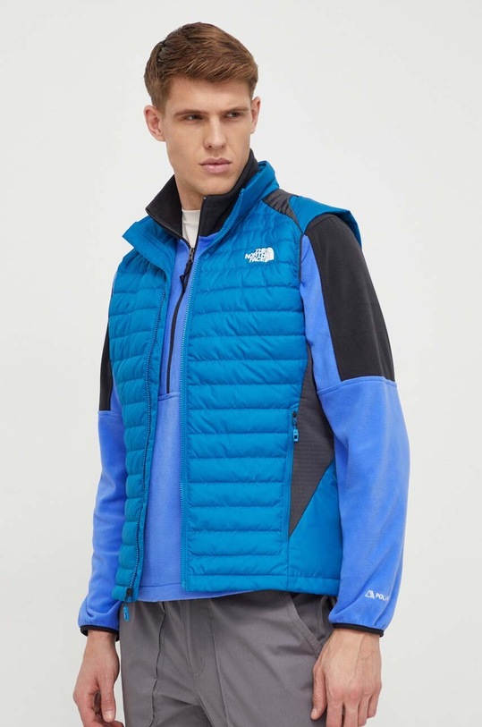 The North Face bezrękawnik sportowy Hybrid bez kaptura niebieski NF0A825MWO91