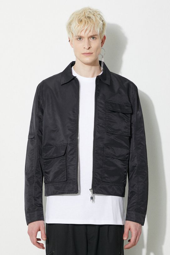 Han Kjøbenhavn geaca Nylon Boxed Cargo Jacket cu captuseala negru M.133094