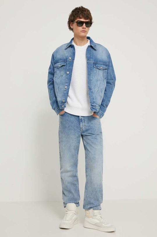 Džínová bunda Karl Lagerfeld Jeans 241D1401 modrá SS24