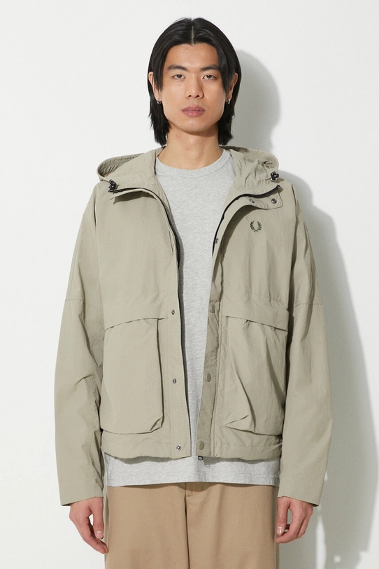 Fred Perry giacca Cropped Parka non isolato grigio J7813.U54