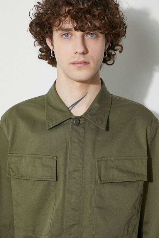 Universal Works kurtka Mw Fatigue Jacket 166.LIGHT.OLIVE zielony
