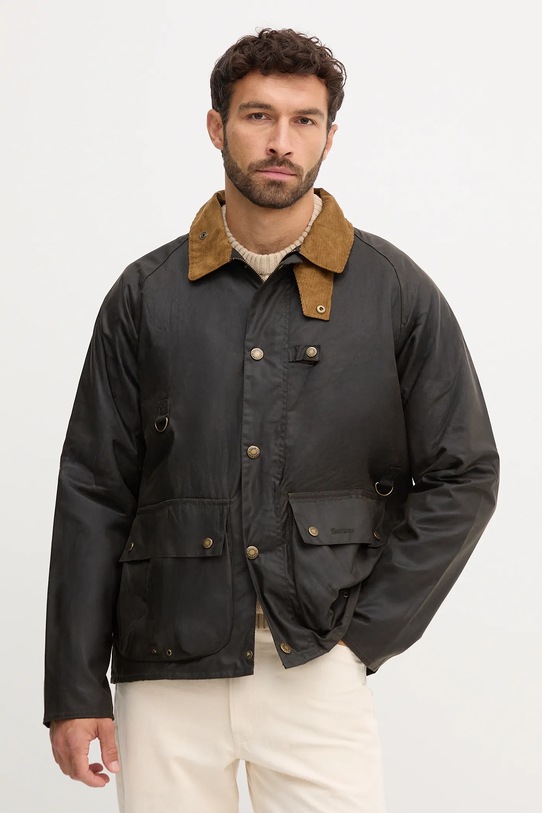 Barbour viaszos kabát Utility Spey Wax nem szigetelt zöld MWX2287