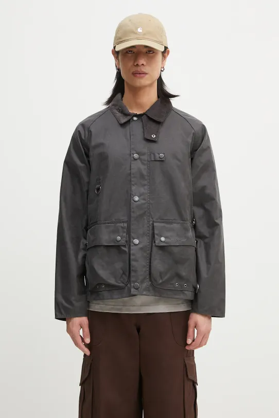 Barbour jachetă cerată Utility Spey Wax gri MWX2287