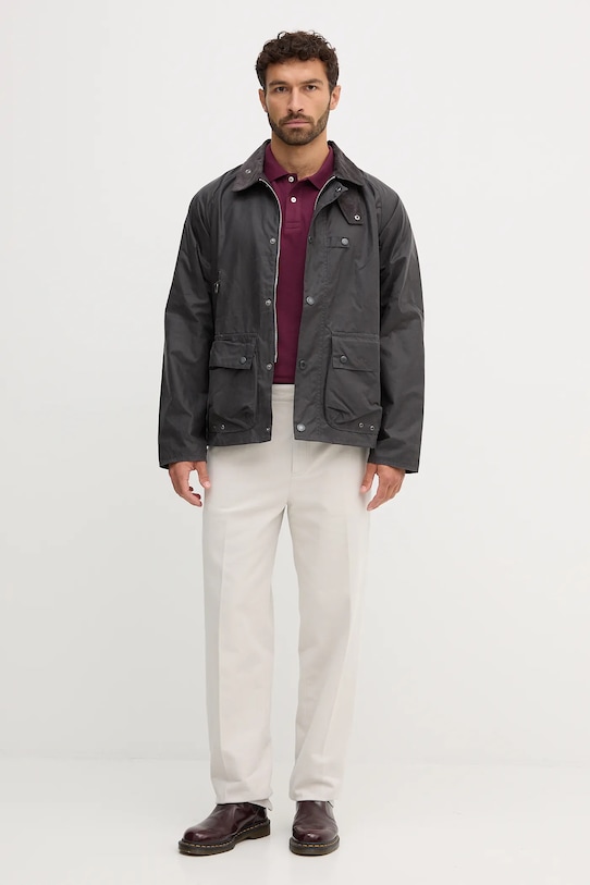 Barbour giacca cerata Utility Spey Wax MWX2287 grigio SS25