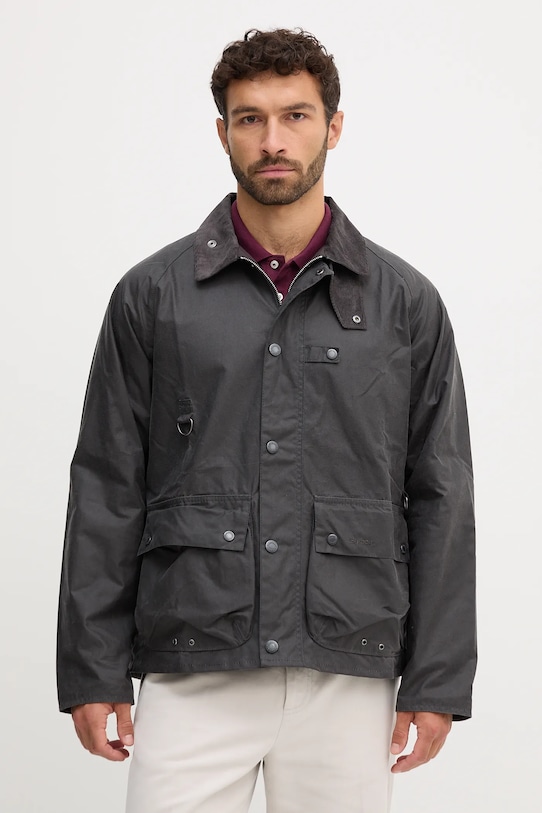 Barbour giacca cerata Utility Spey Wax grigio MWX2287