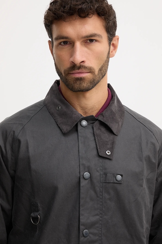 Barbour giacca cerata Utility Spey Wax MWX2287 grigio