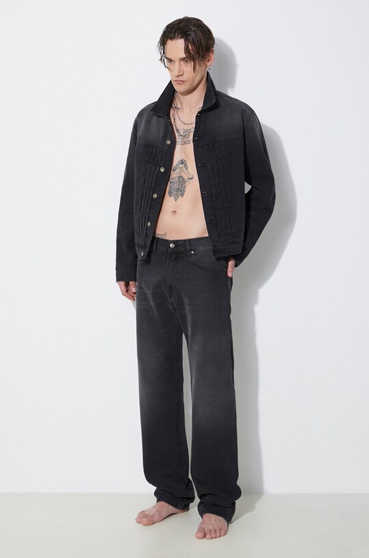 424 giacca di jeans Denim Truck Jacket FF4SMJ30AP.TE002.991 nero SS24