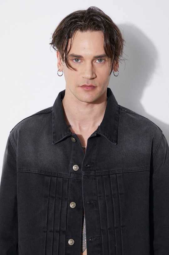 424 denim jacket Denim Truck Jacket FF4SMJ30AP.TE002.991 black