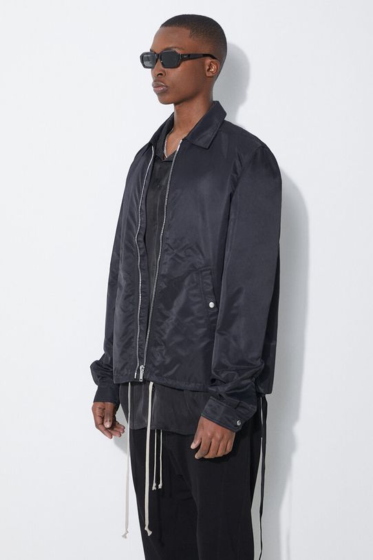 Μπουφάν Rick Owens Zipfront μαύρο DU01D1783.BRET1.09