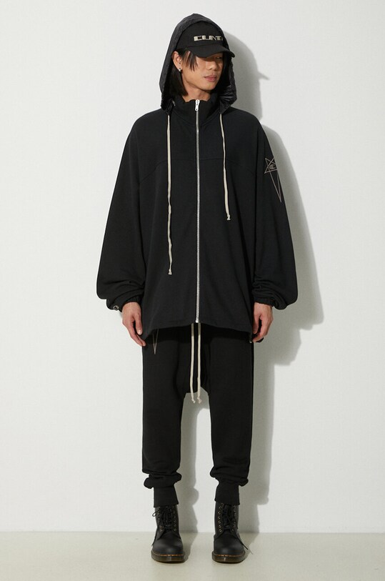 Rick Owens cotton sweatshirt x Champion Jumbo Windbreaker CM01D0467 black SS24