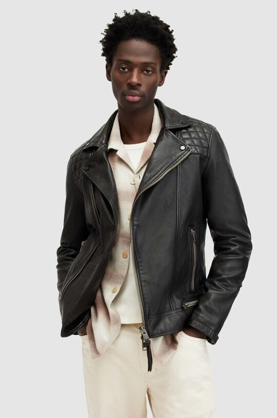 AllSaints geaca de piele CONROY cu captuseala negru ML058F
