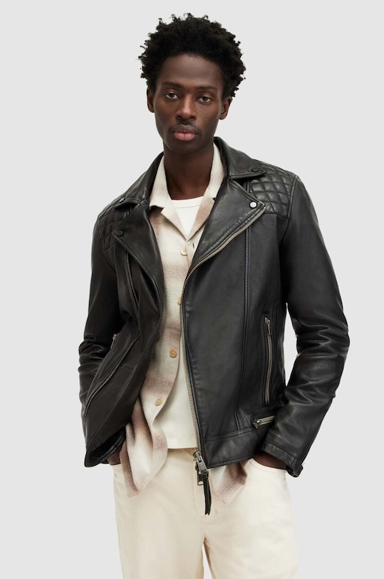 AllSaints kurtka skórzana CONROY nieocieplane czarny ML058F