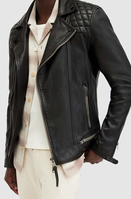 AllSaints kurtka skórzana CONROY ML058F czarny SS24