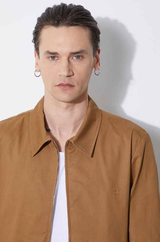 Bunda A.P.C. blouson gilbert COGXS.H02922.CAB hnědá