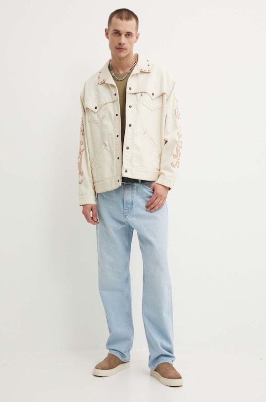 Bavlněná bunda Levi's Pride A8383 béžová SS24