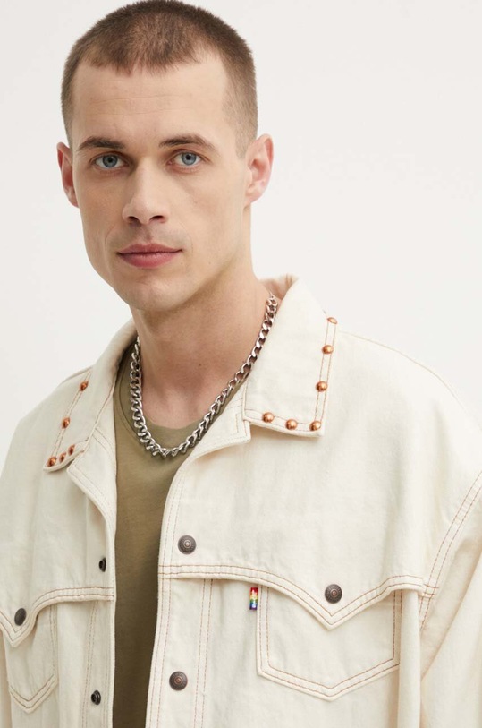 Bavlněná bunda Levi's Pride A8383 béžová