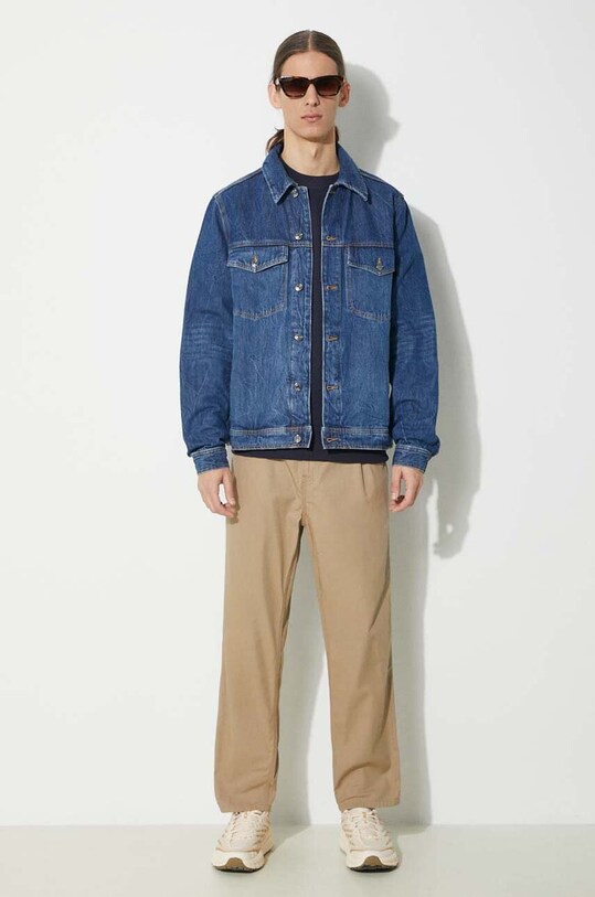 Wood Wood kurtka jeansowa Ivan Denim 12315106.7051 niebieski SS24