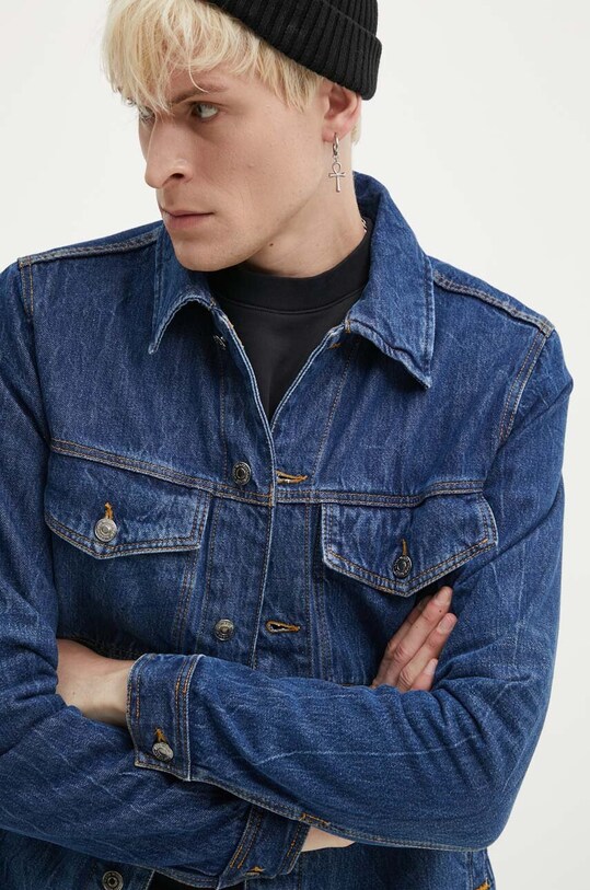 Wood Wood kurtka jeansowa Ivan Denim niebieski 12315106.7051