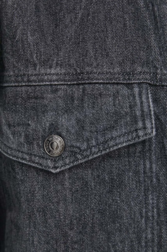 Wood Wood geacă din denim Ivan Denim 12315107.7051 negru