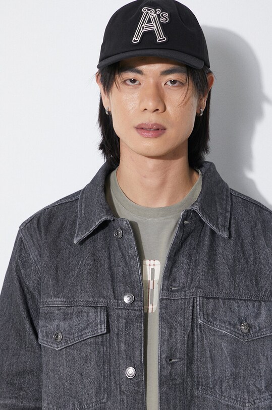 Wood Wood geacă din denim Ivan Denim 12315107.7051 negru