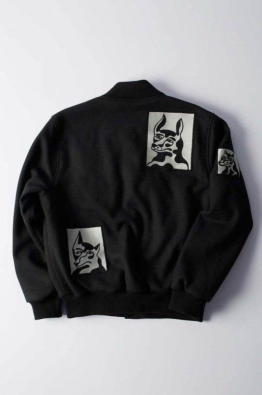 by Parra jacket Dog Faced Varsity 51160 black SS24