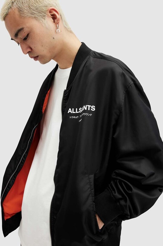 Куртка-бомбер AllSaints UNDERGROUND BOMBER MJ561Z чорний