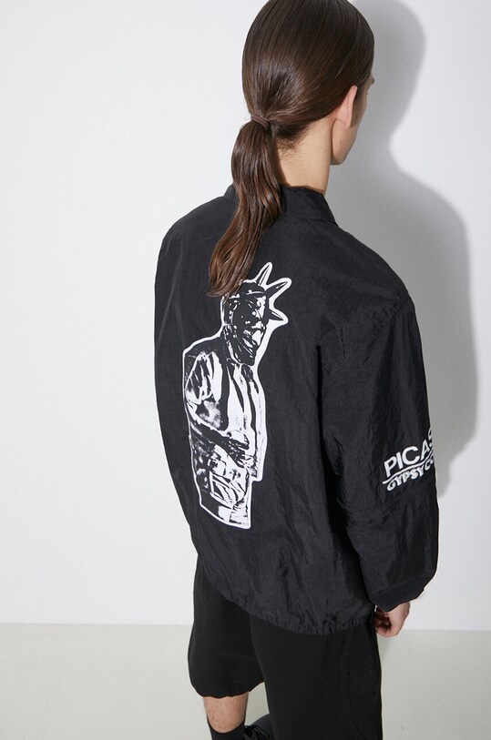 Bunda PLEASURES Gypsy Coach Jacket černá P24SP009.BLACK