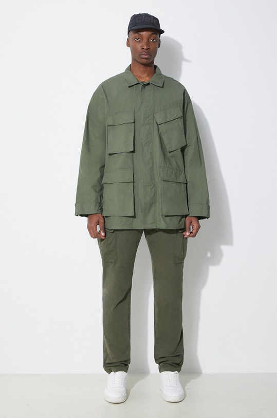 Βαμβακερό σακάκι Engineered Garments BDU χωρίς μόνωση πράσινο OR174.CT010