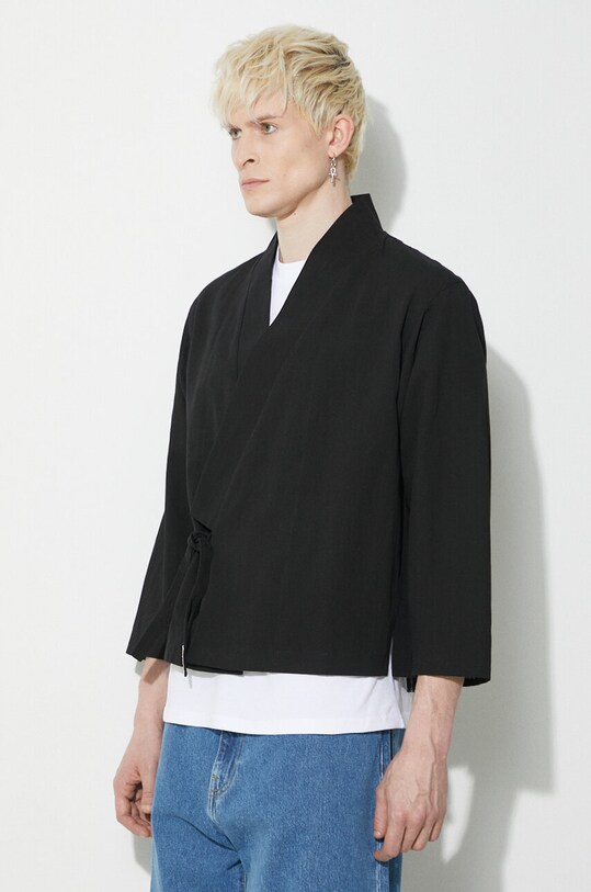 Kenzo giacca con aggiunta di lino Kimono Jacket nero FE55VE1409GN.99