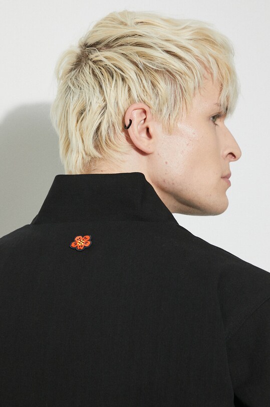 Kenzo giacca con aggiunta di lino Kimono Jacket FE55VE1409GN.99 nero