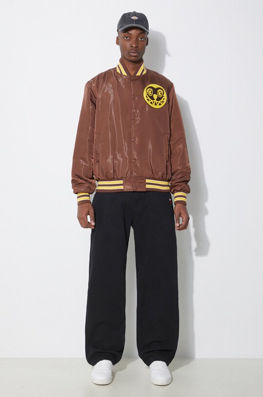 ICECREAM kurtka bomber Satin Bomber Jacket IC24107 brązowy SS24