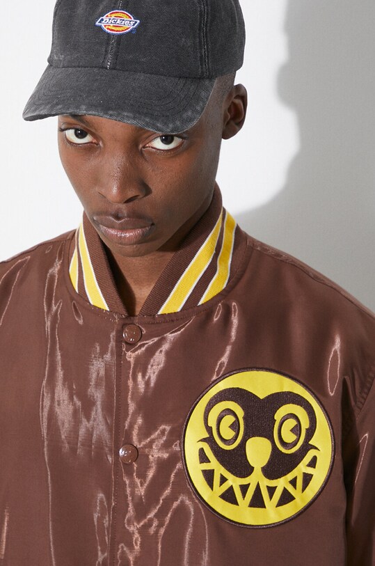 ICECREAM kurtka bomber Satin Bomber Jacket IC24107 brązowy