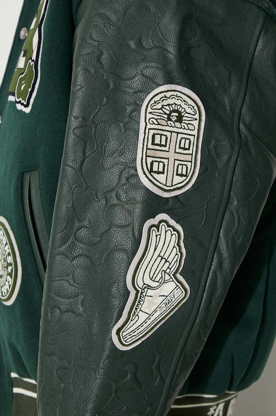 A Bathing Ape wool bomber jacket Bape Patch Coach Jacket 1J80141058