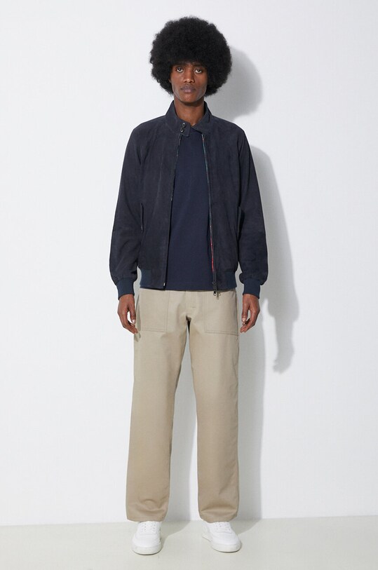 Baracuta geaca din piele intoarsa G9 Suede BRCPS0939 bleumarin SS24