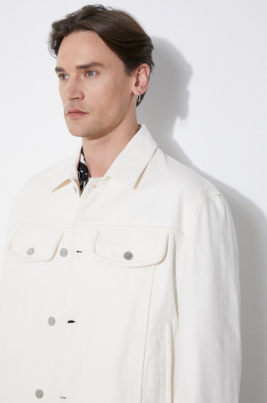 Neil Barrett jacheta de bumbac Slim Front Pockets Jean Jacket MY11089A.Y029.108N bej