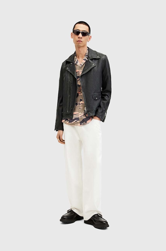 AllSaints geaca de piele ROSSER BIKER M001LA