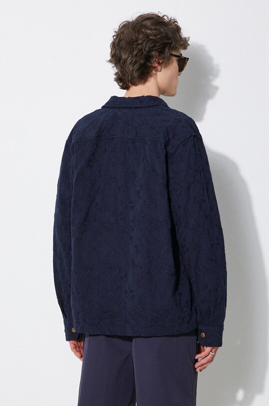 Îmbrăcăminte Corridor jacheta de bumbac Floral Embroidered Zip Jacket JKT0019 bleumarin