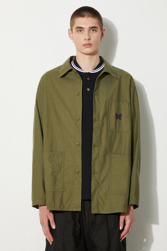 Needles cotton shirt D.N. Coverall classic green OT179