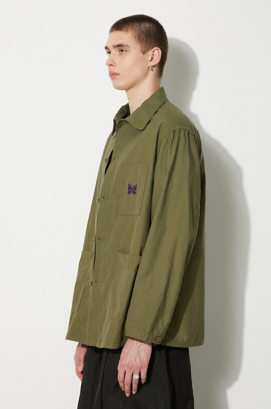 Needles cotton shirt D.N. Coverall green OT179