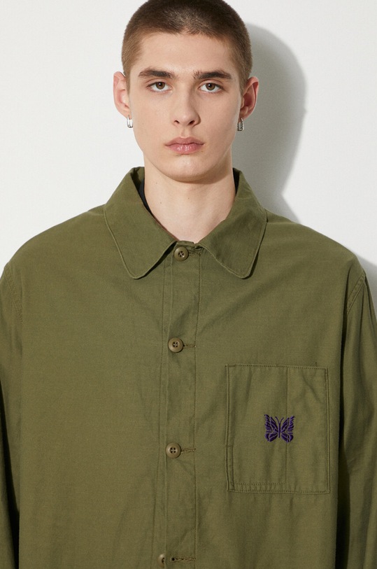 Needles cotton shirt D.N. Coverall OT179 green