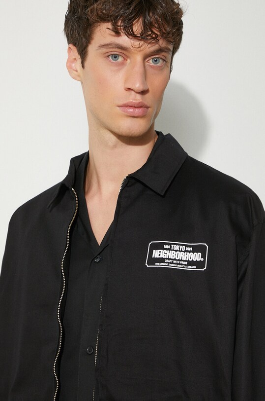 Бавовняна куртка NEIGHBORHOOD Zip Work Jacket 241TSNH.JKM02 чорний