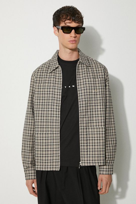 Košeľové sako Awake NY Lt Wt oversize hnedá SP24.OT004