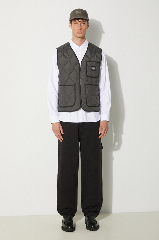 Awake NY vesta Quilted Vest SP24.OT003 gri SS24