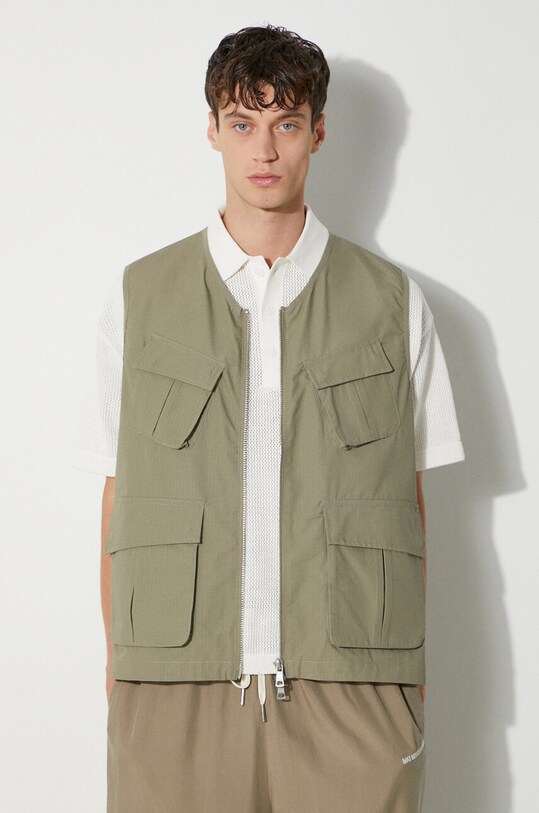 MKI MIYUKI ZOKU bezrękawnik bawełniany Ripstop Cargo Vest zielony RIPSTOP.CARGO.VEST